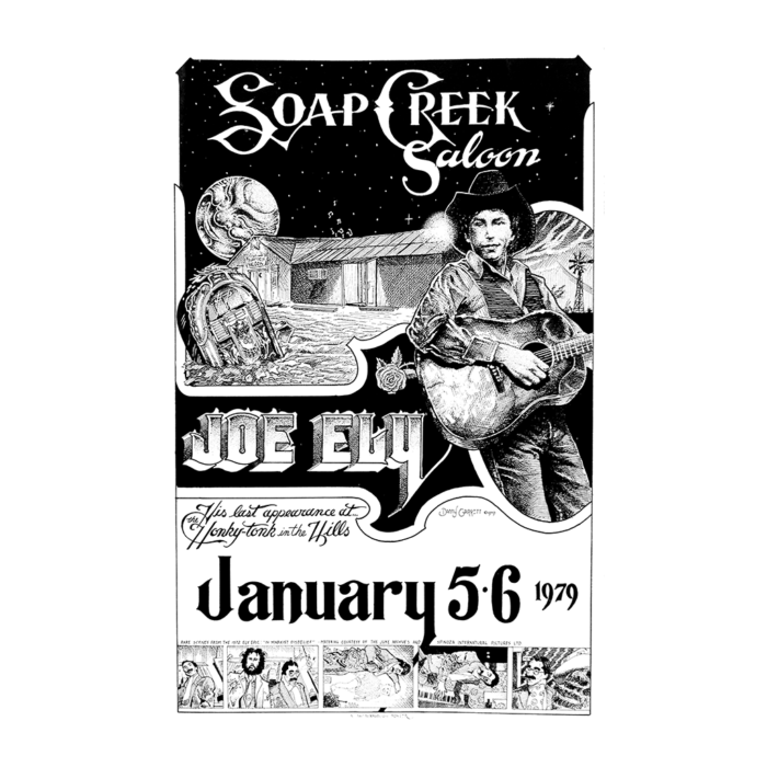 Joe Ely at Soap Creek Saloon Poster - Danny Garrett Art